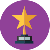 Animated award statue